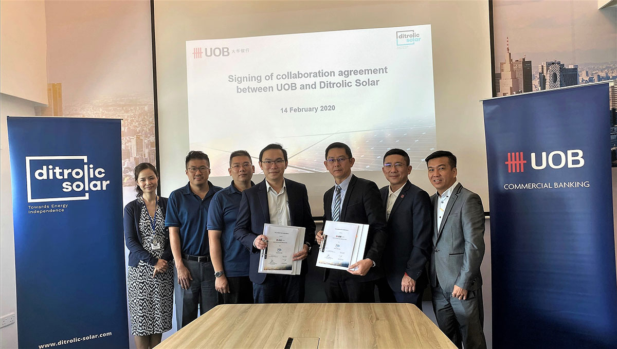 Ditrolic Solar and UOB Malaysia sign agreement to help Malaysian companies adopt renewable energy